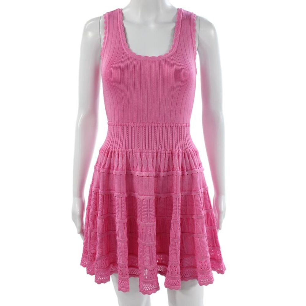 Love Shack Fancy Womens Pink Fit & Flare Sleeveless Rayon Dress Size XS